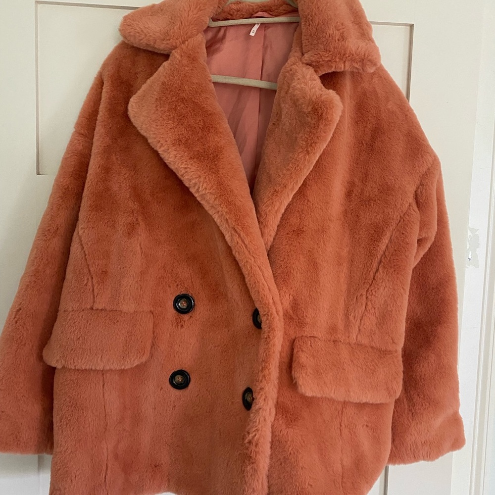 Free People fuzzy coat